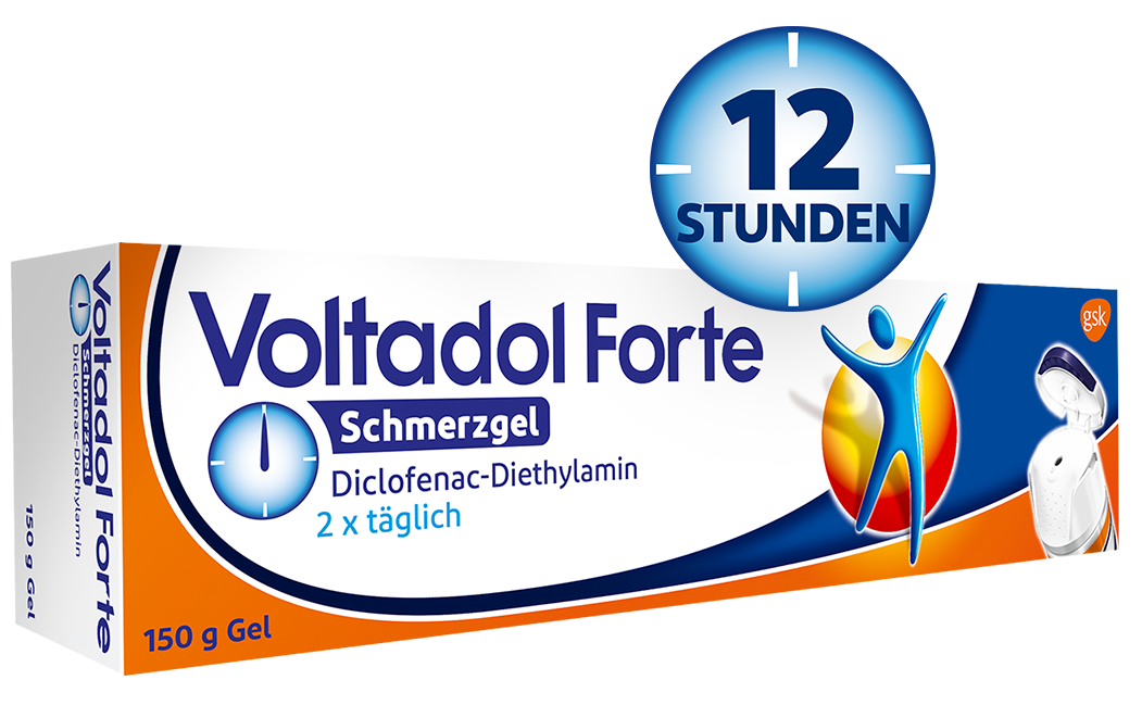 Voltadol Forte Schmerzgel: <br/>Schmerzlinderung bis zu 12 Stunden